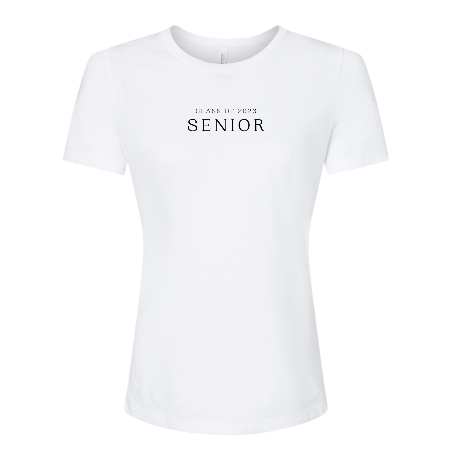 Fitted Class of 2026 Senior Tee – White