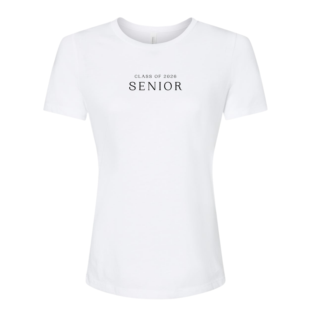Fitted Class of 2026 Senior Tee – White