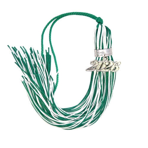 Green and White - Jumbo Tassel