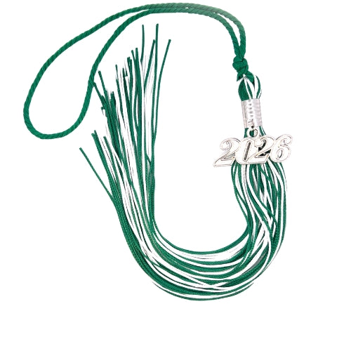 Green and White - Souvenir Tassel