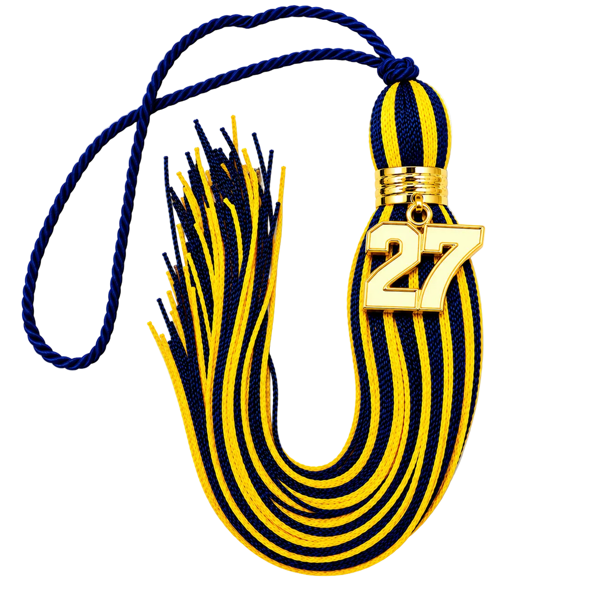 Navy and Yellow Gold - Jumbo Varsity Tassel