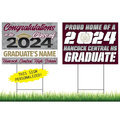 Hancock Central Personalized Yard Sign Combo