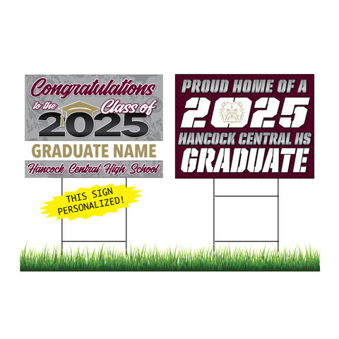 Hancock Central Personalized Yard Sign Combo