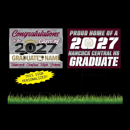 Hancock Central Personalized Yard Sign Combo