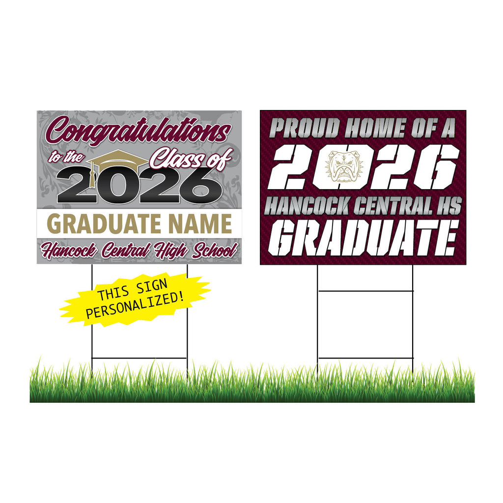 Hancock Central Personalized Yard Sign Combo