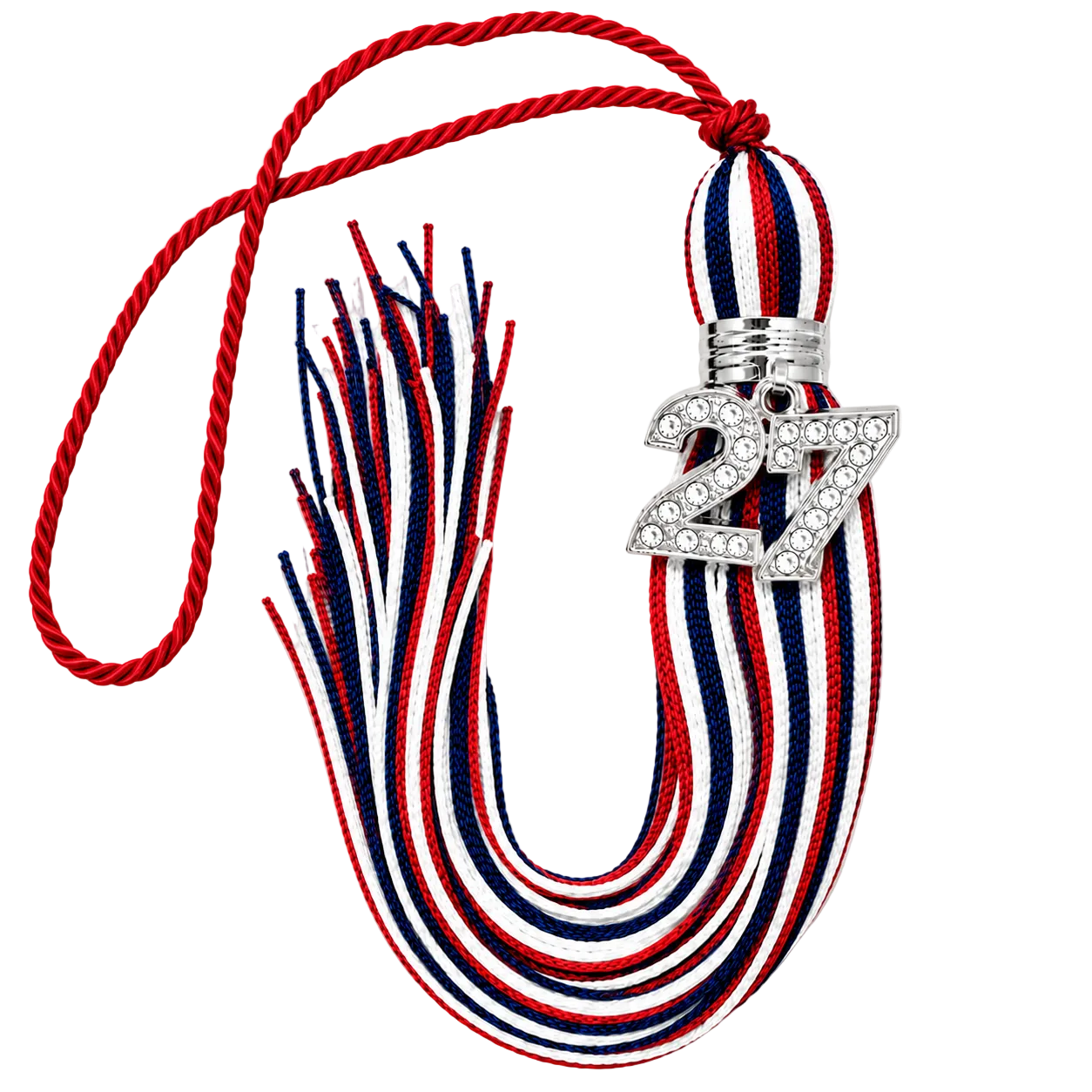 Red White and Blue  - Jumbo Bling Tassel