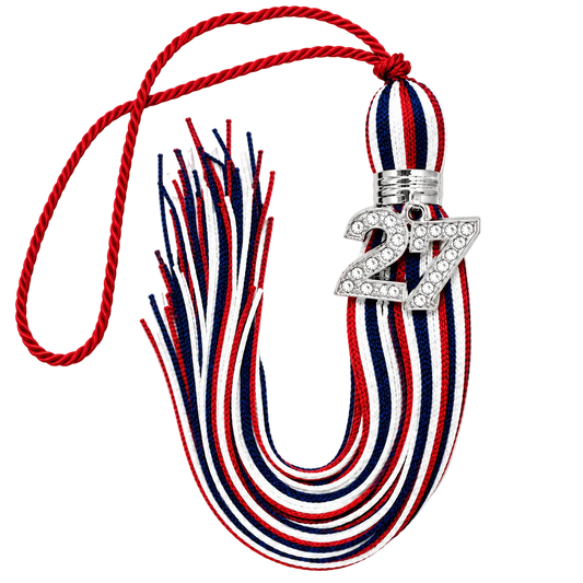 Red White and Blue  - Jumbo Bling Tassel