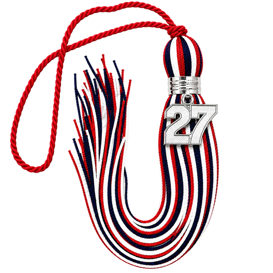 Red White and Blue - Jumbo Varsity Tassel
