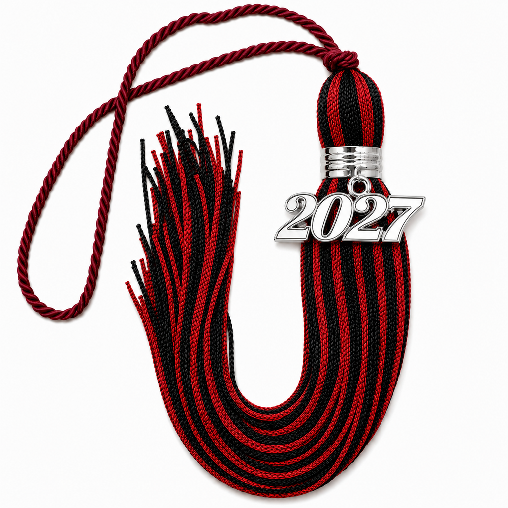 Maroon and Black - Jumbo Souvenir Tassel