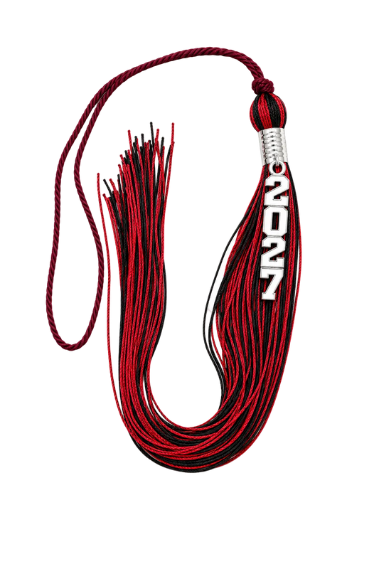 Maroon and Black - Stacked Souvenir Tassel