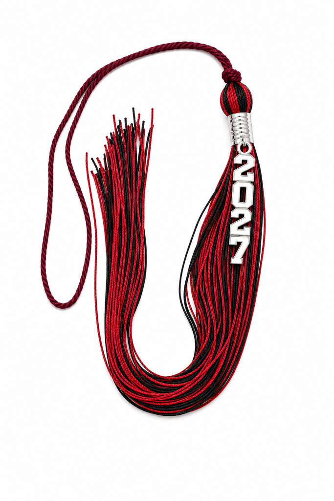Maroon and Black - Stacked Souvenir Tassel