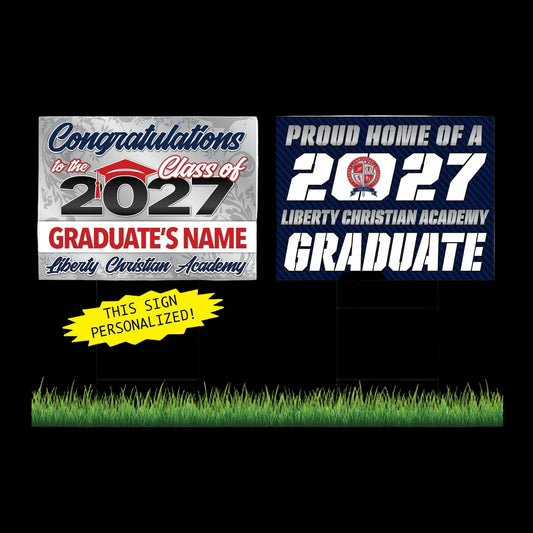 Liberty Christian Academy Personalized Yard Sign Combo