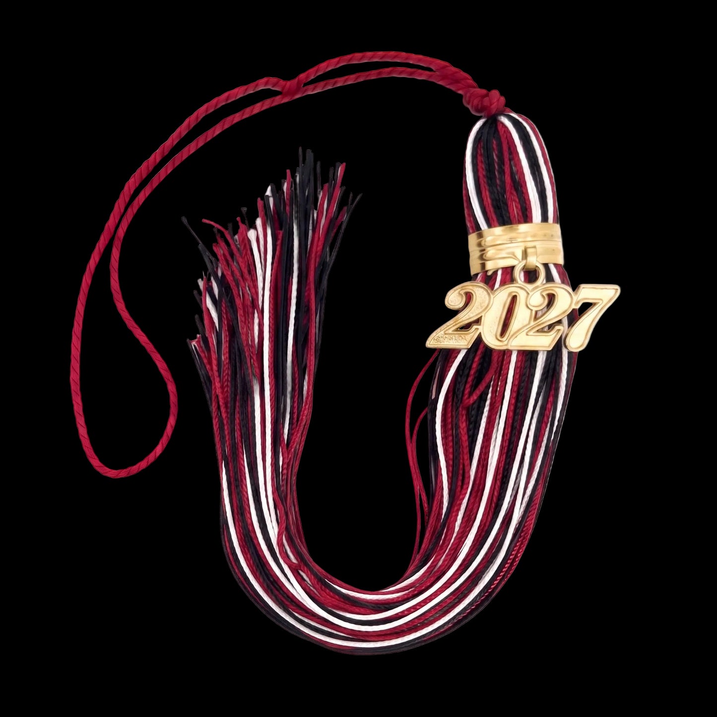 Red, White and Black - Jumbo Tassel - GOLD