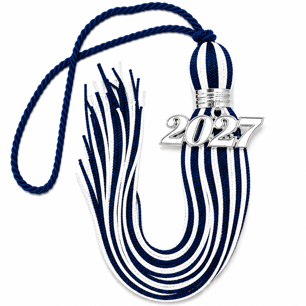 Blue and White - Jumbo Tassel