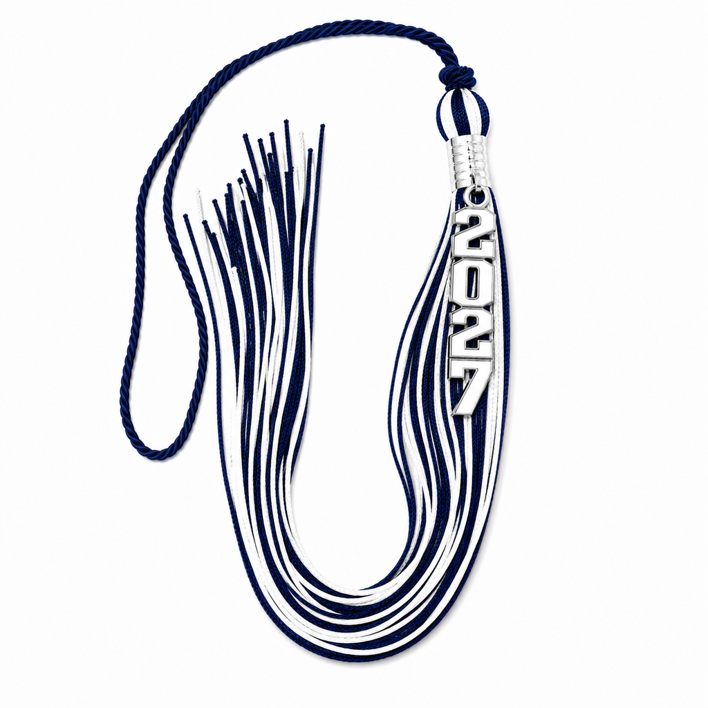 Blue and White - Stacked Souvenir Tassel