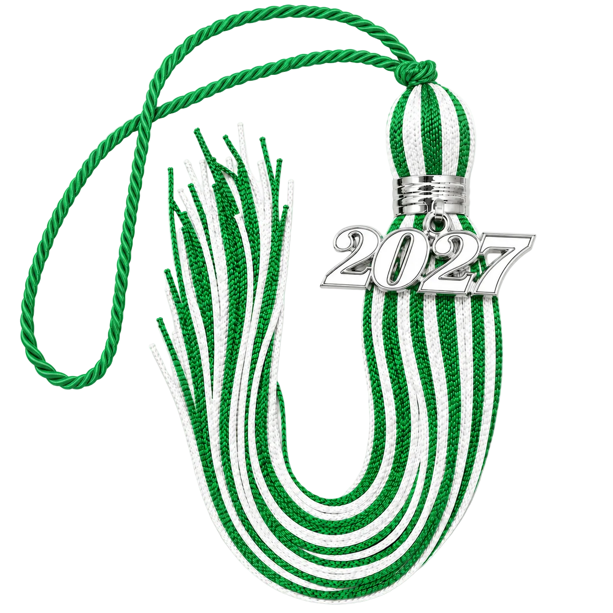 Green and White - Jumbo Tassel