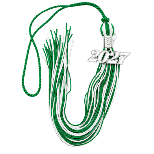 Green and White - Souvenir Tassel