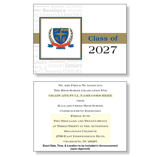 Mallard Creek Package of 10 Announcements