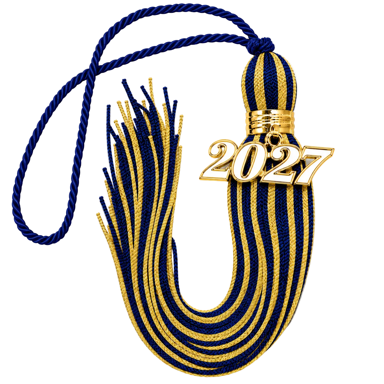 Navy and Old Gold - Jumbo Souvenir Tassel