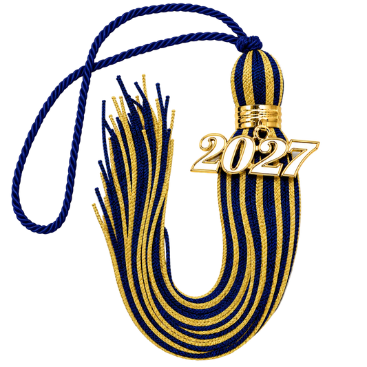 Navy and Old Gold - Jumbo Souvenir Tassel