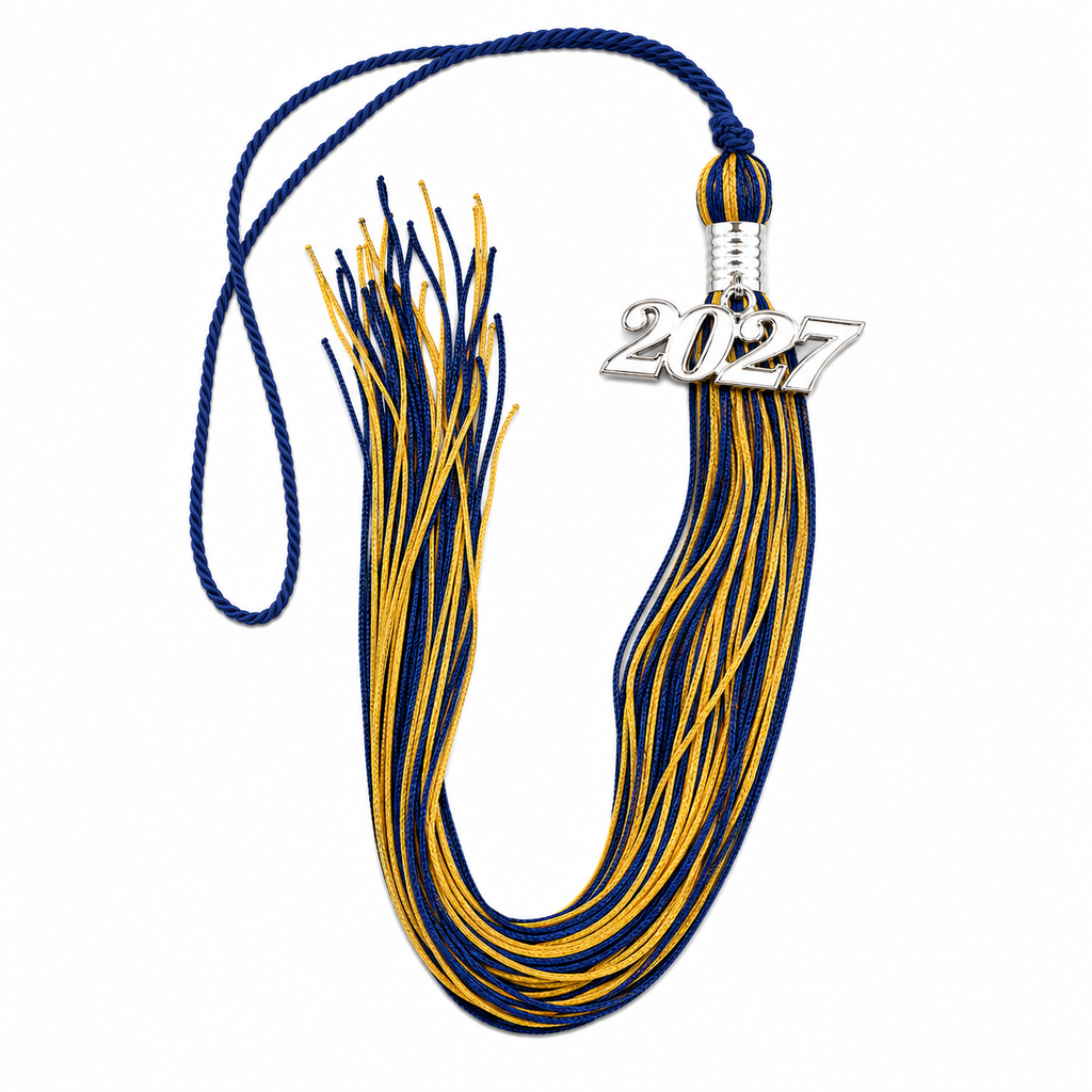 Navy and Old Gold - Souvenir Tassel