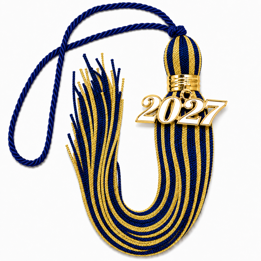 Navy and Old Gold - Jumbo Souvenir Tassel
