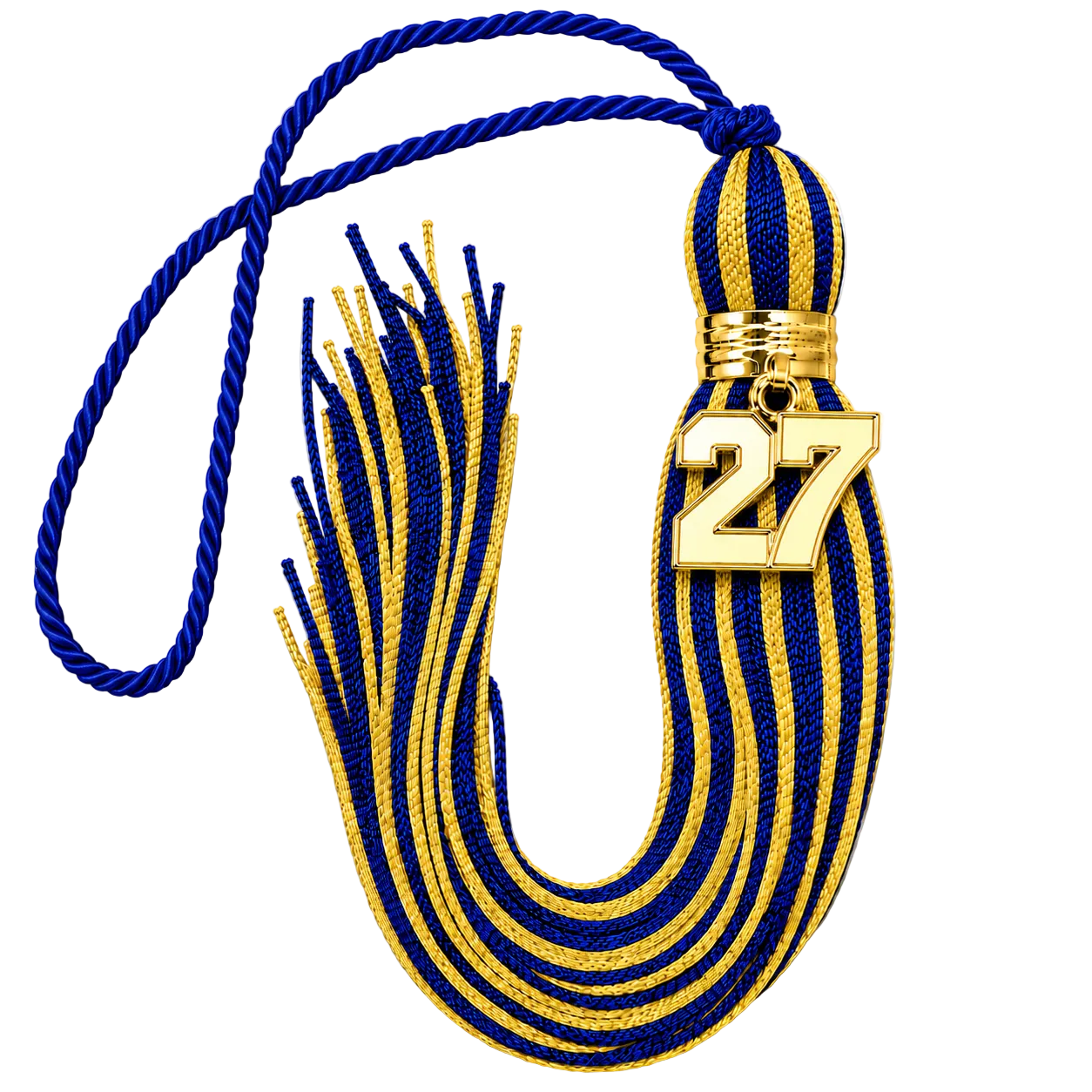 Navy and Old Gold - Jumbo Varsity Tassel