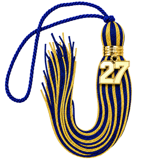 Navy and Old Gold - Jumbo Varsity Tassel