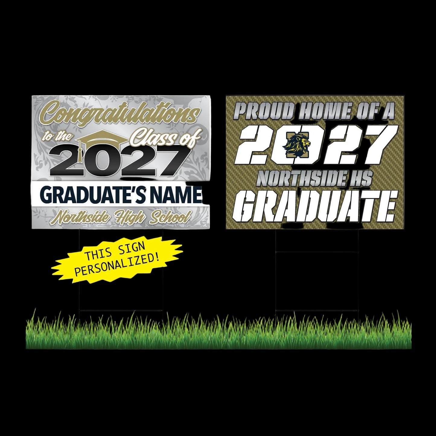 Northside High School Personalized Yard Sign Combo