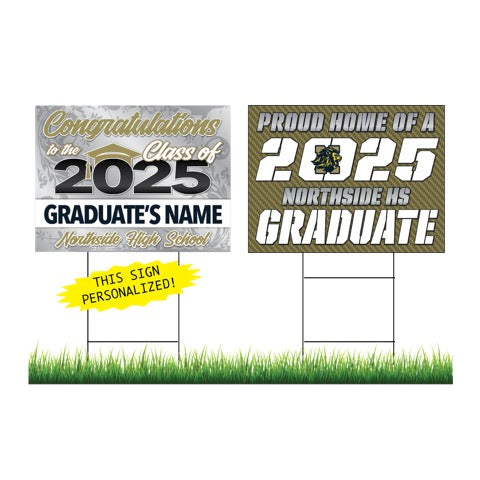 Northside High School Personalized Yard Sign Combo