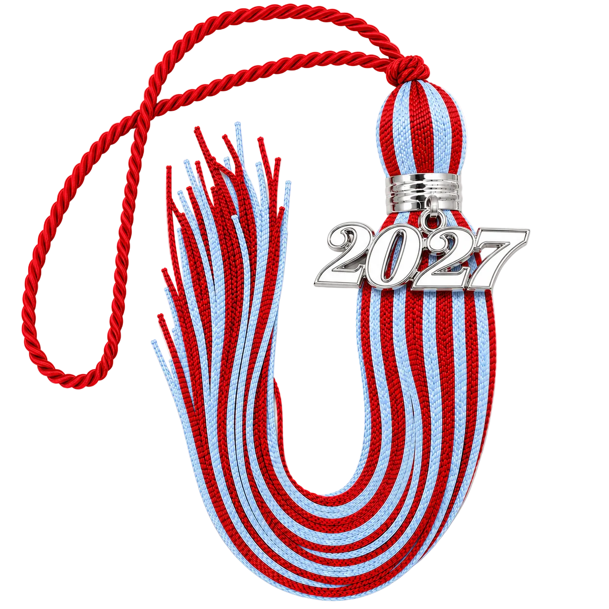 Red and Columbia Blue - Jumbo Tassel