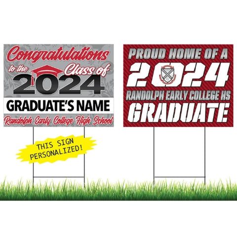 Randolph Early College HS Personalized Yard Sign Combo