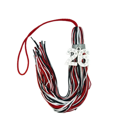 Red, White and Black - Jumbo Bling Tassel