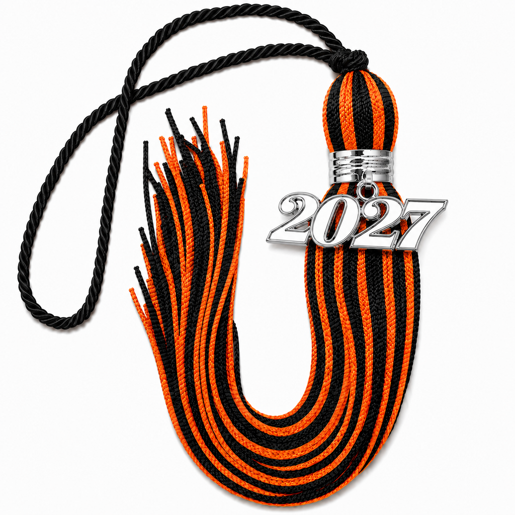 Black and Orange - Jumbo Souvenir Tassel