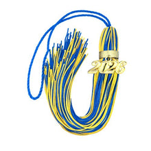 Load image into Gallery viewer, Royal Blue and Yellow Gold - Jumbo Souvenir Tassel
