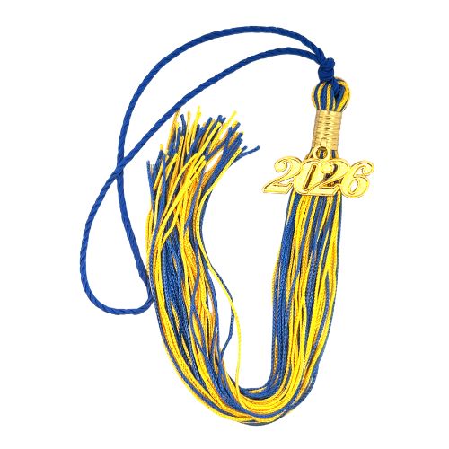 Royal Blue and Yellow Gold - Souvenir Tassel