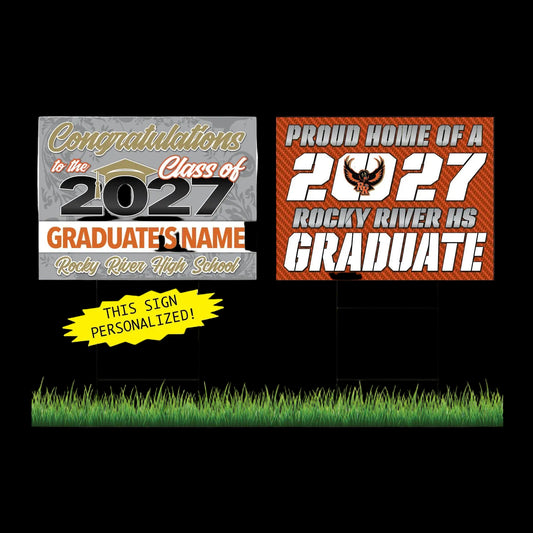 Rocky River Personalized Yard Sign Combo