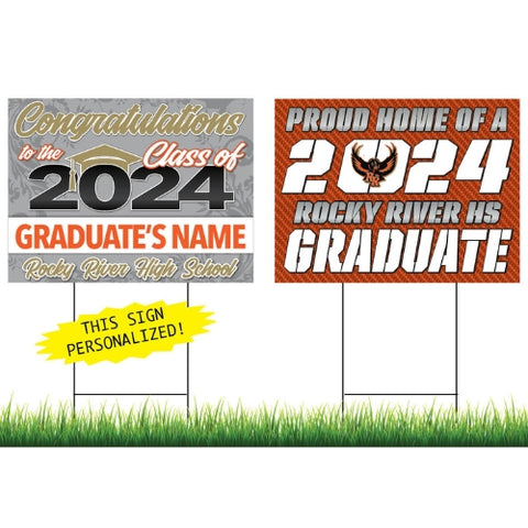 Rocky River Personalized Yard Sign Combo