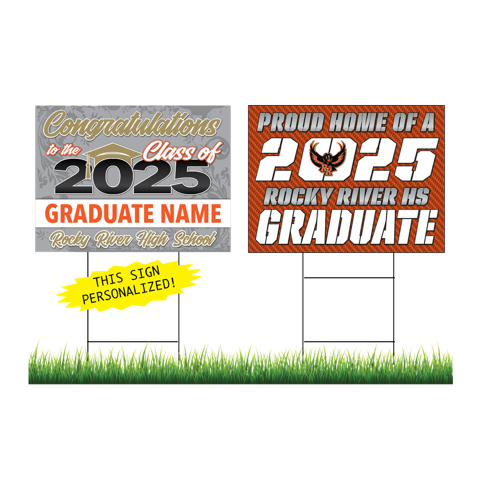 Rocky River Personalized Yard Sign Combo