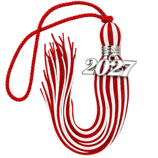 Red and White - Jumbo Souvenir Tassel