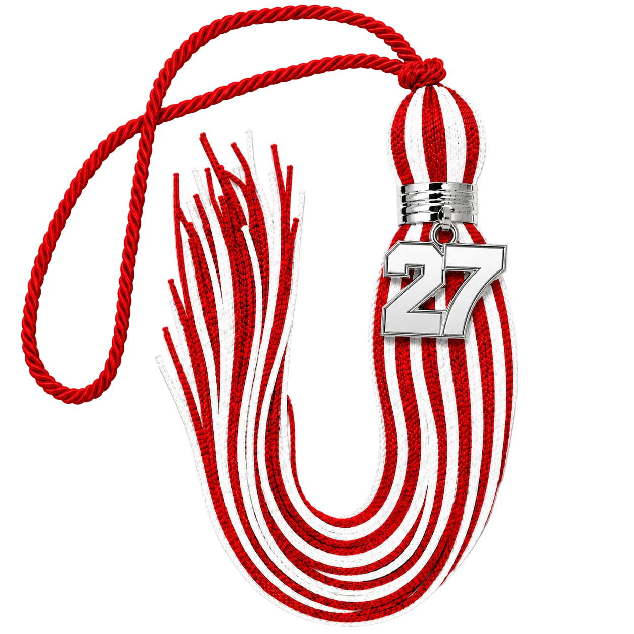 Red and White - Jumbo Varsity Tassel