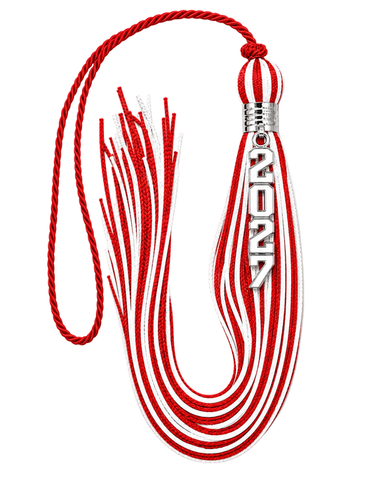 Red and White - Stacked Souvenir Tassel
