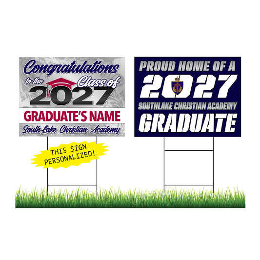 Southlake Christian Academy Personalized Yard Sign Combo