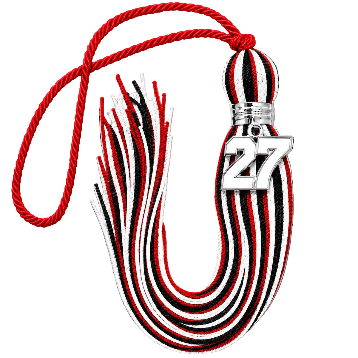 Red, White and Black - Jumbo Varsity Tassel