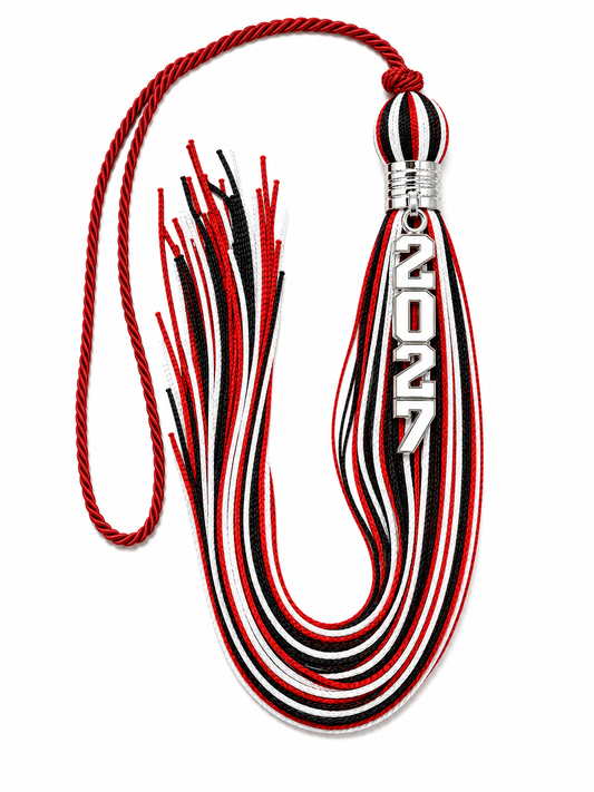 Red, White and Black - Stacked Souvenir Tassel