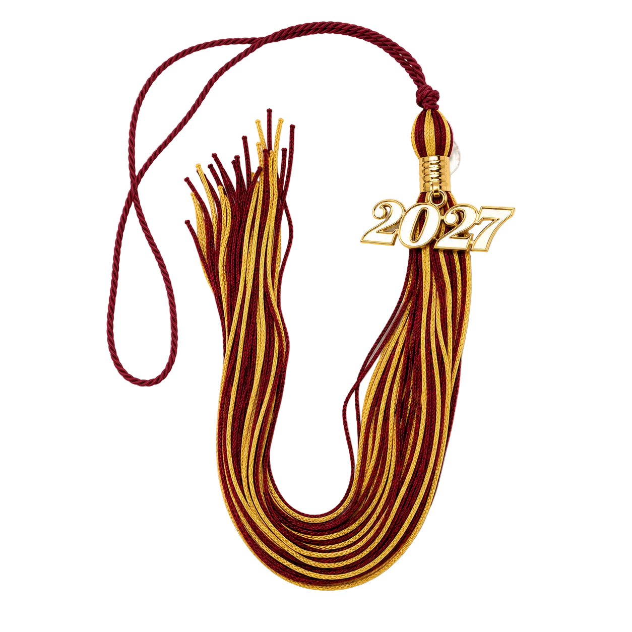 Maroon and Yellow Gold - Souvenir Tassel