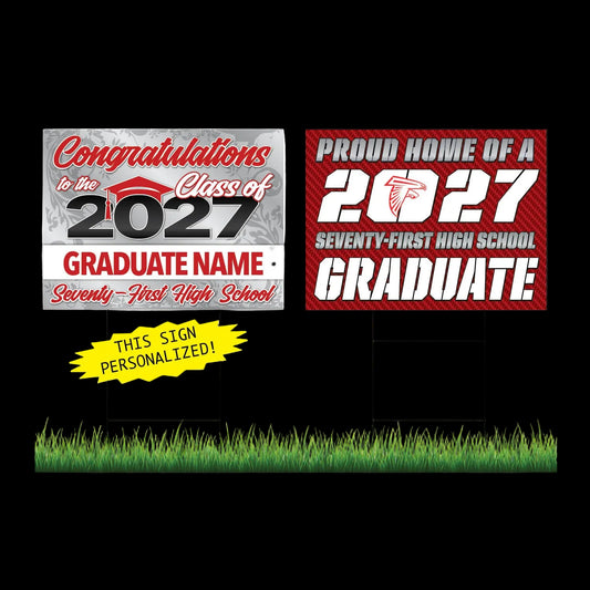 Seventy-First High School Personalized Yard Sign Combo