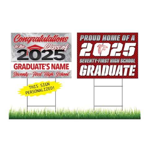 Seventy-First High School Personalized Yard Sign Combo