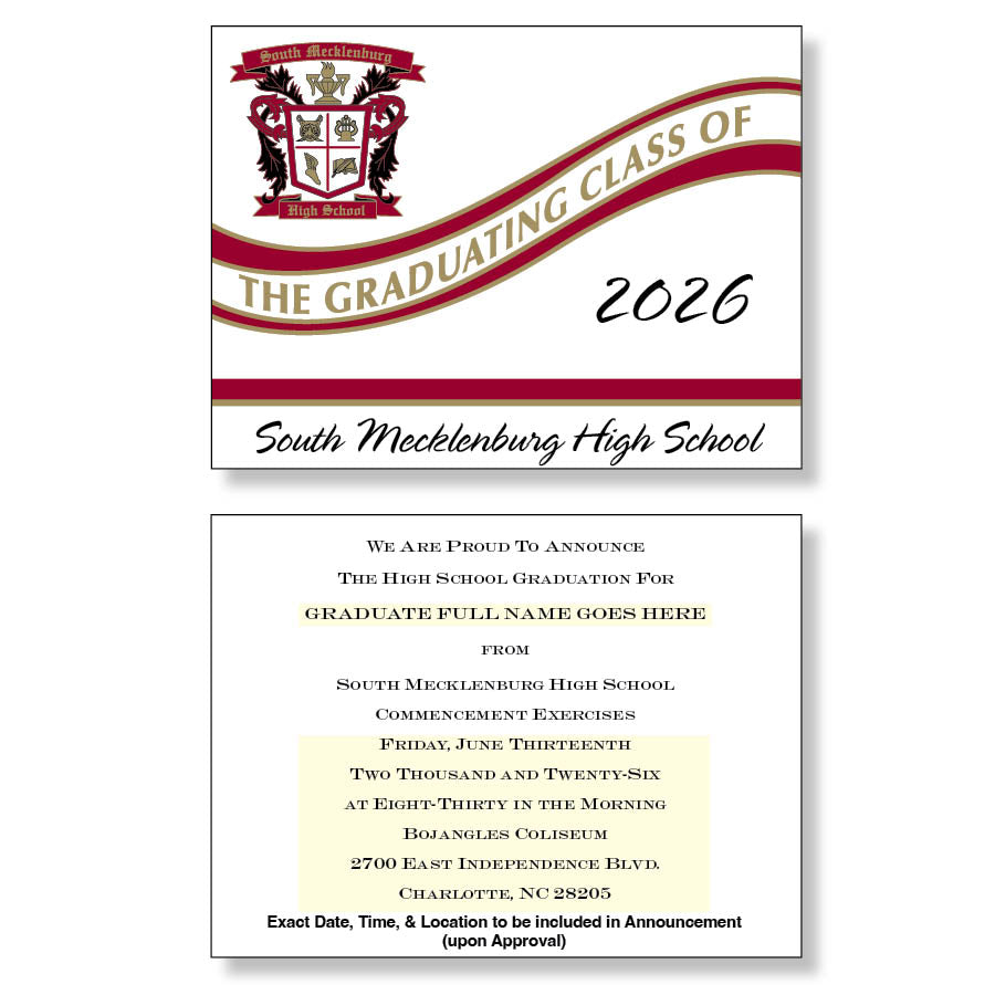 South Mecklenburg Package of 10 Announcements