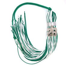 Load image into Gallery viewer, Green and White  - Jumbo Varsity Tassel
